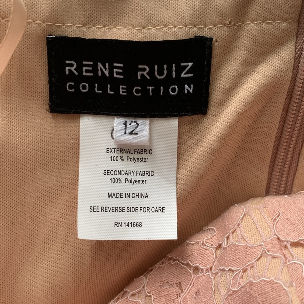 RENE BY RENE RUIZ
Strapless Lace Gown With Sequin Underlay - Picture 10 of 13